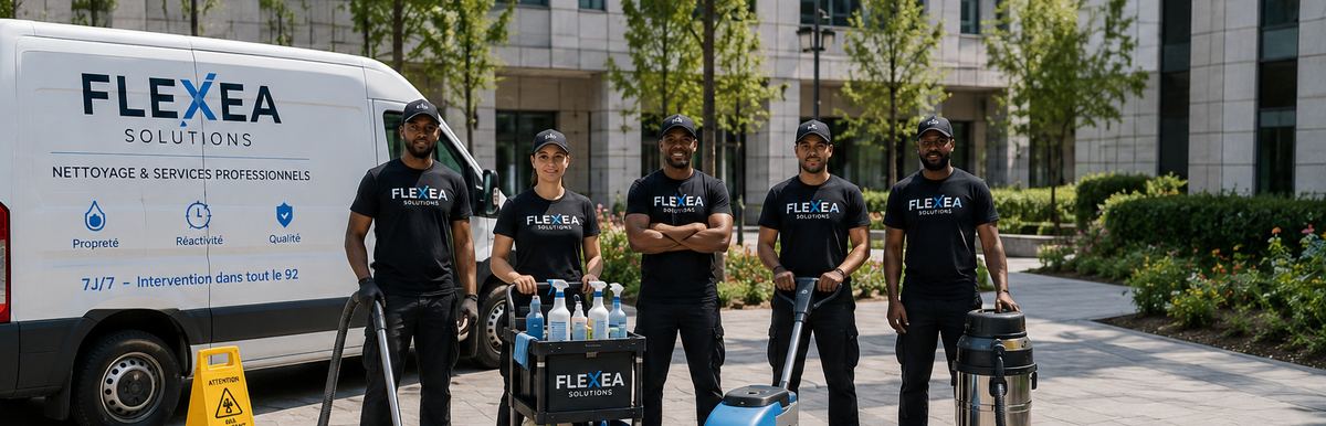 Équipe Flexea Solutions nettoyage professionnel Hauts-de-Seine La Défense