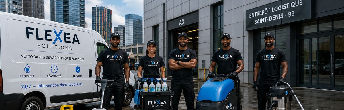 Équipe Flexea Solutions nettoyage professionnel Seine-Saint-Denis Saint-Denis